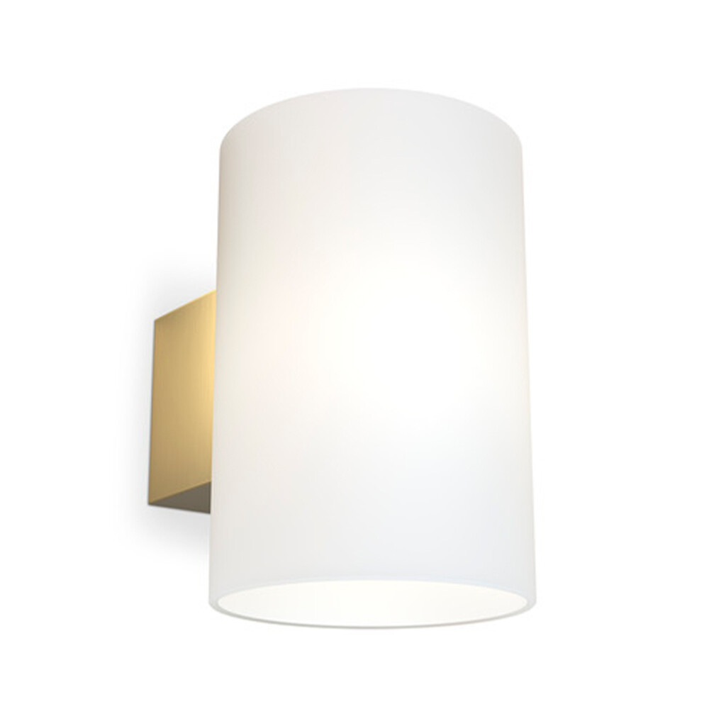 Herstal - Evoke Wall Lamp IP44 Large Satin Brass/Opal