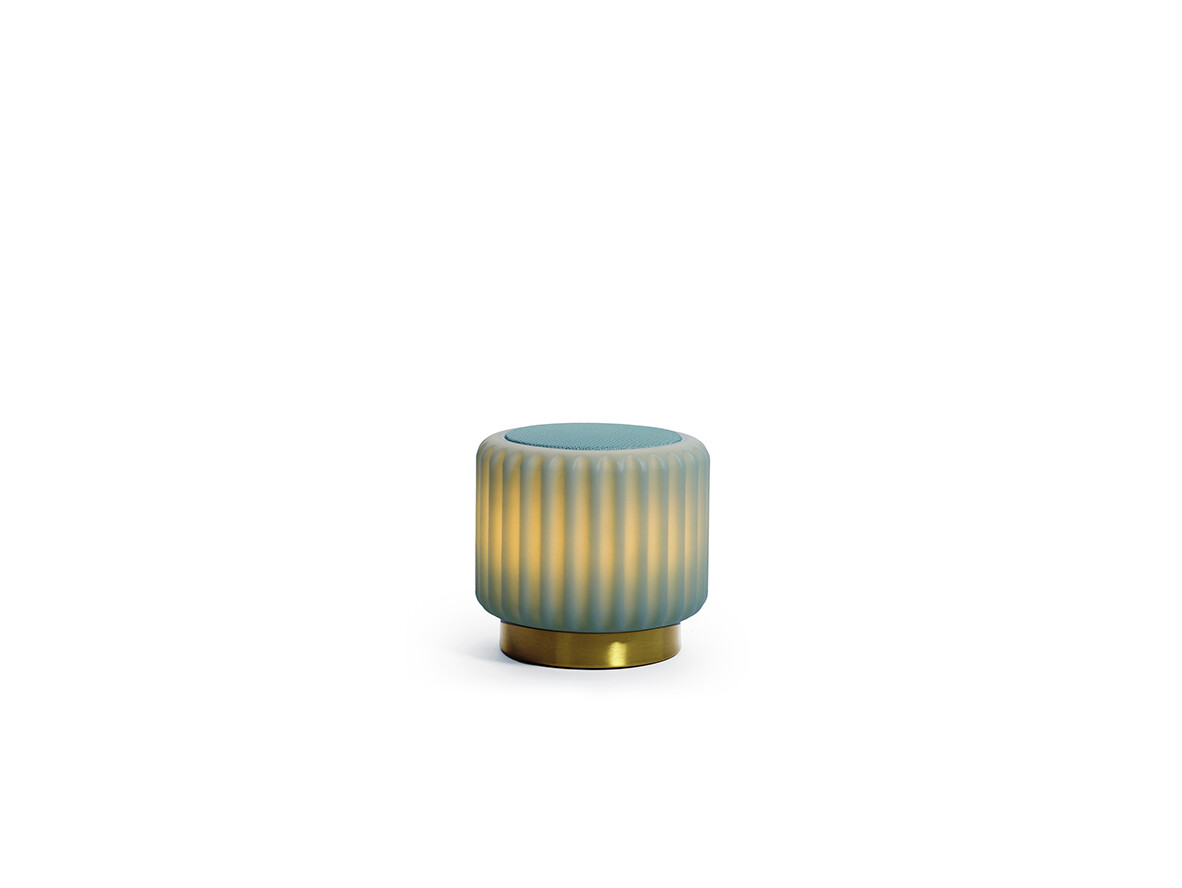 Atelier Pierre – Dentelles Portable Bordslampa w/Speaker IP44 Pistachio/Gold