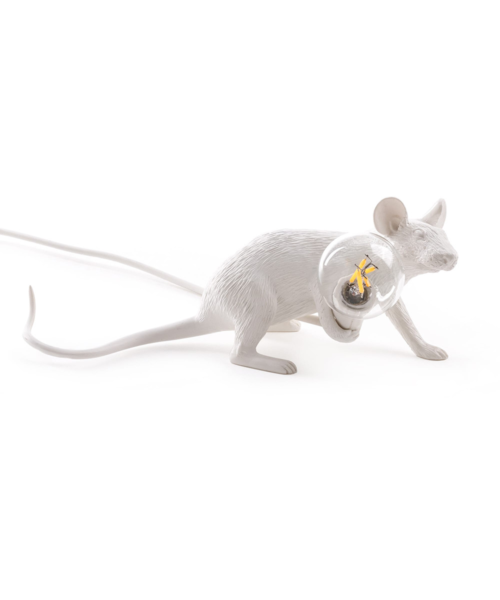 Mouse Lamp Liggende Hvid