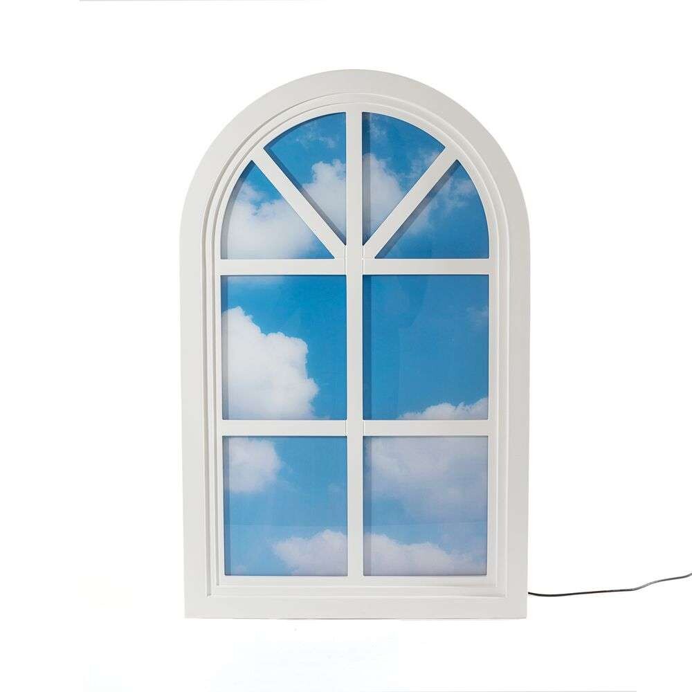 Seletti - Window 2 Vegg-/Gulvlampe White/Light Blue Seletti