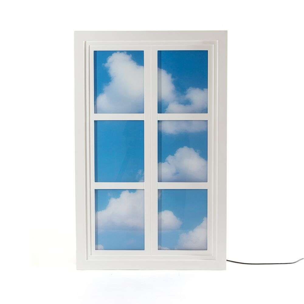 Seletti - Window 3 Vegg-/Gulvlampe White/Light BlueSeletti