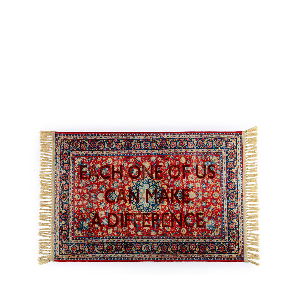 Seletti – Difference Burnt Carpet #10 80×120 Röd/Multicolor