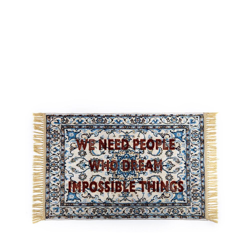 Seletti – Impossible Things Burnt Carpet #11 80×120 Ljus Blå/Multicolor