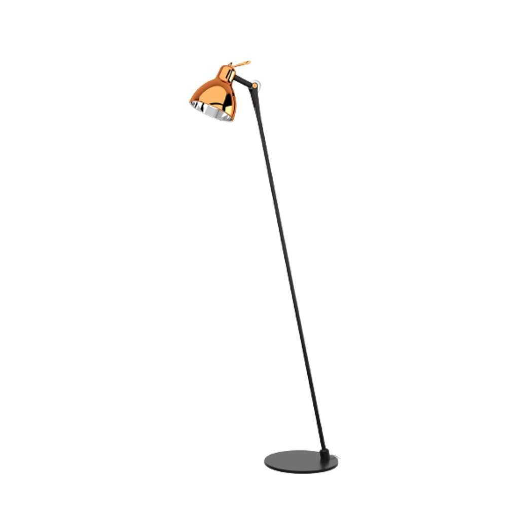 Rotaliana – Luxy Glam F0 Gulvlampe Black/Copper Semi Transparent