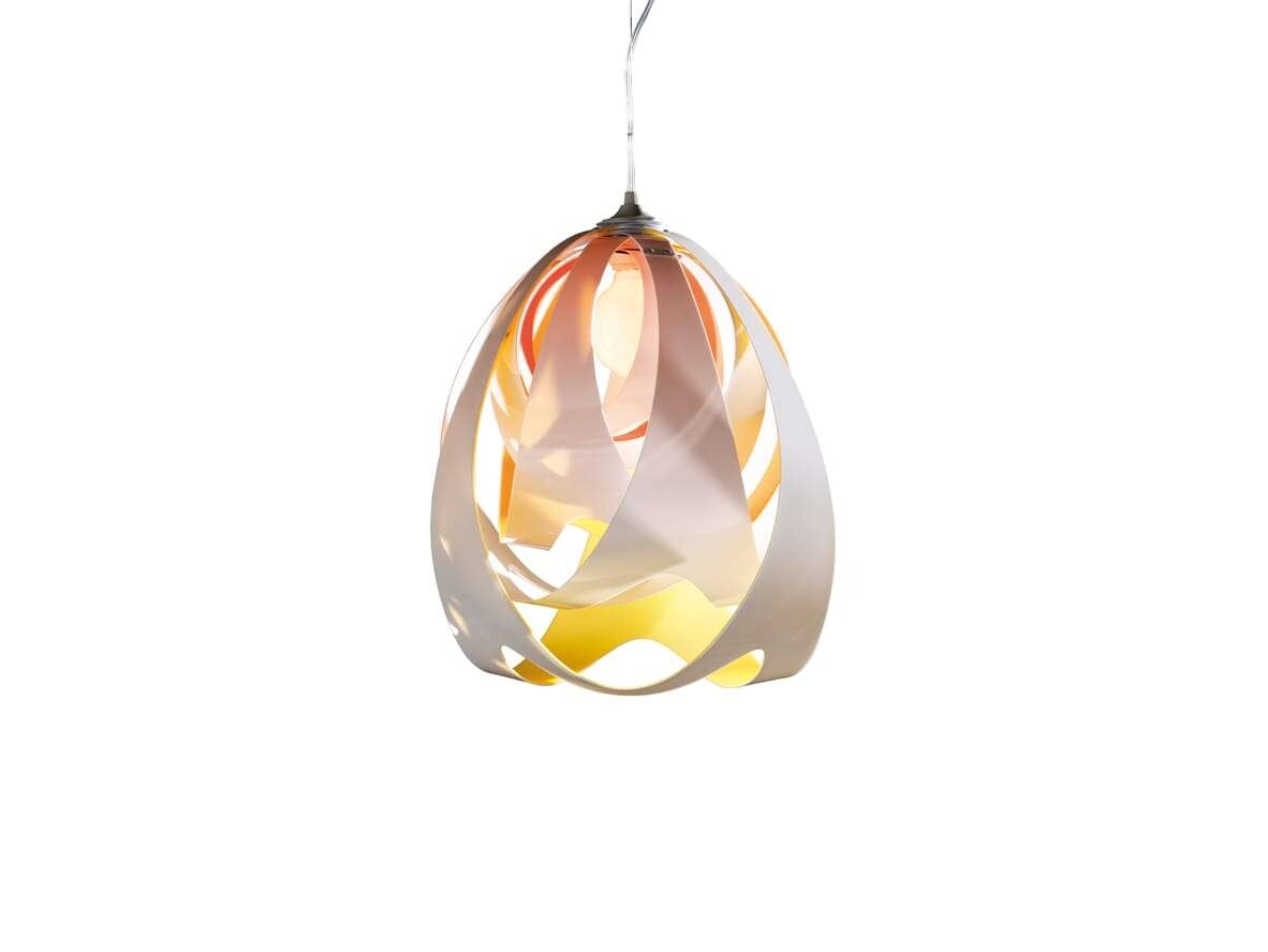 Slamp – Goccia Taklampa Fire Orange/Gul/Vit