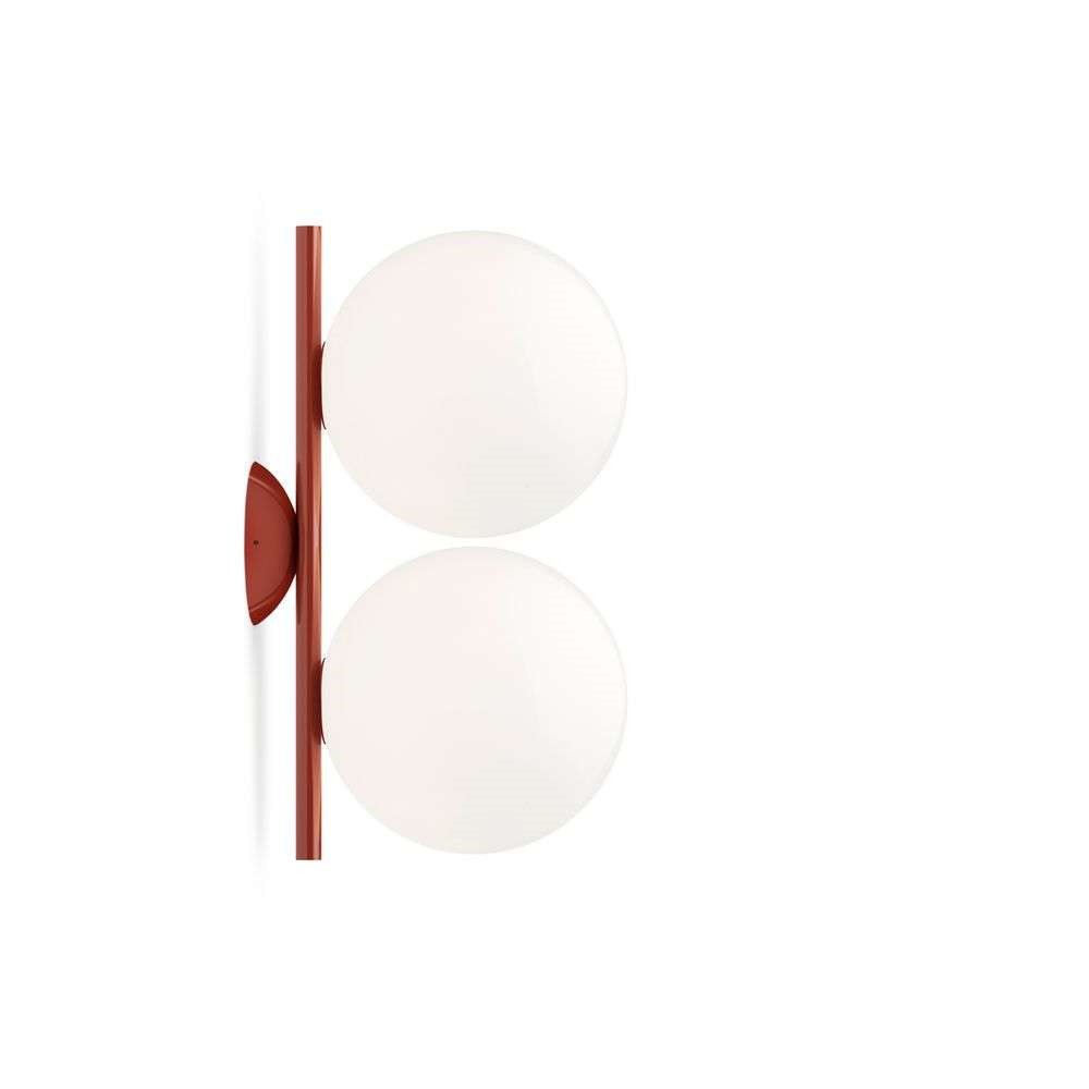 Flos IC C/W1 Double Loftlampe/Væglampe Burgundy