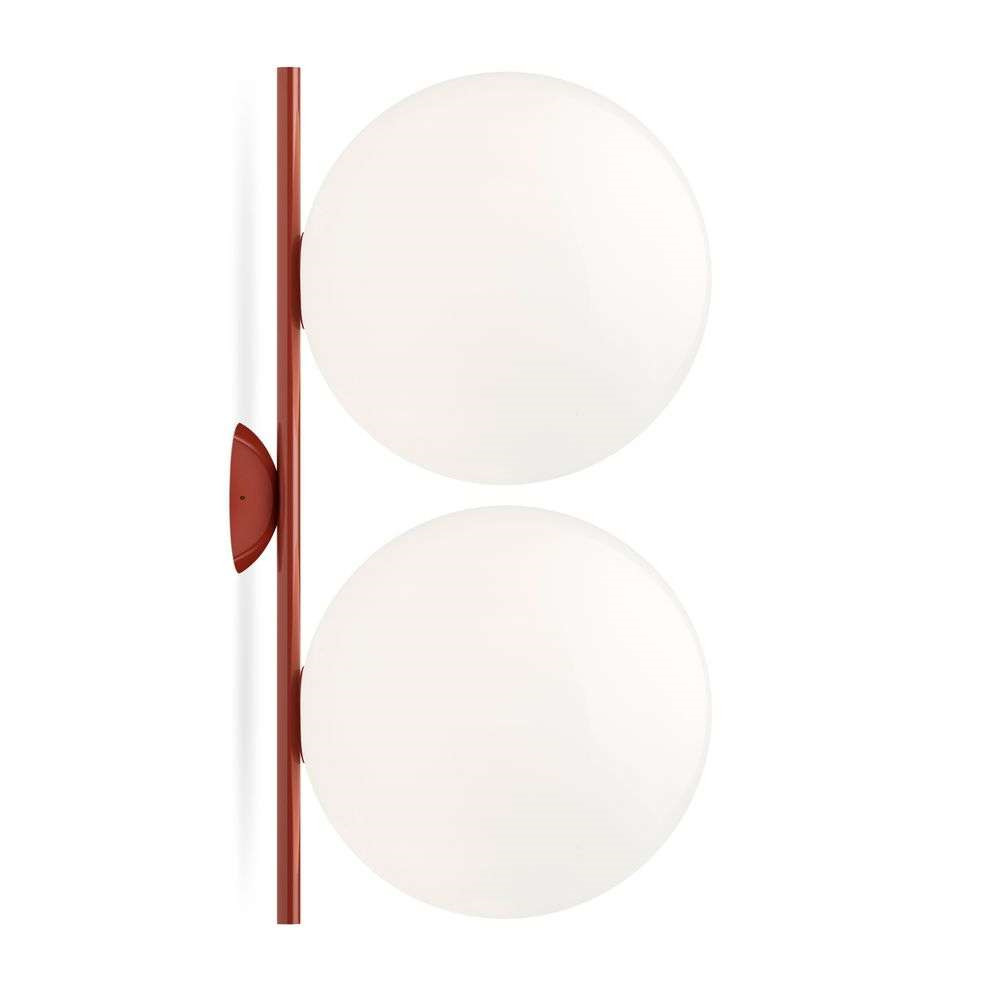 Flos – IC C/W2 Double Plafond/Vägglampa Burgundy Flos