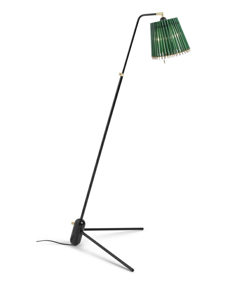 Pencil Gulvlampe Grøn/Sort