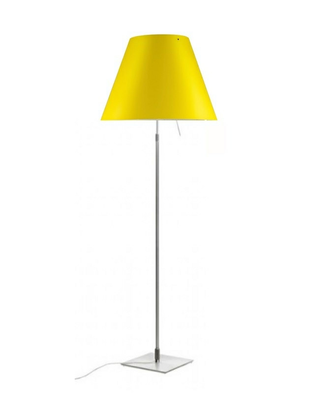 Luceplan - Costanza Gulvlampe m/Dimmer Alu/Smart Yellow