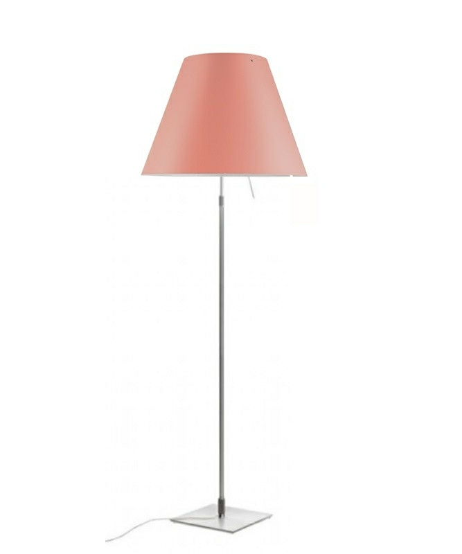 Luceplan Costanza Gulvlampe Alu/Edgy Pink