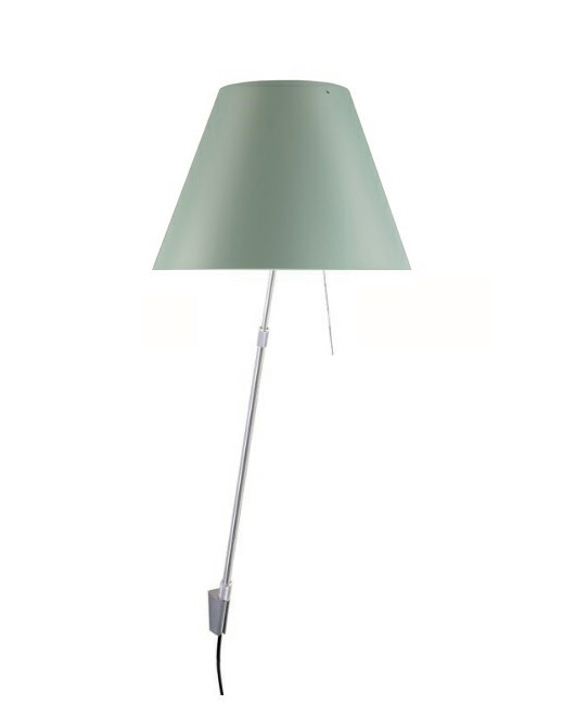 Luceplan – Costanza Vägglampa m/Dimmer Alu/ Comfort green