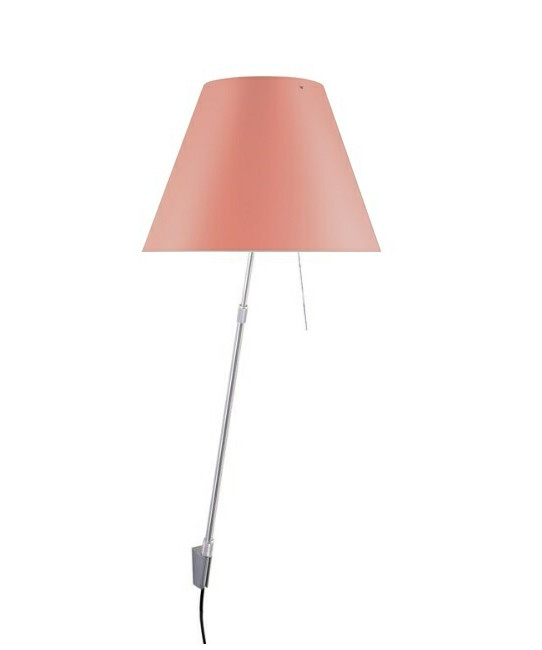 Luceplan Costanza Væglampe m/Dimmer Alu/ Edgy Pink