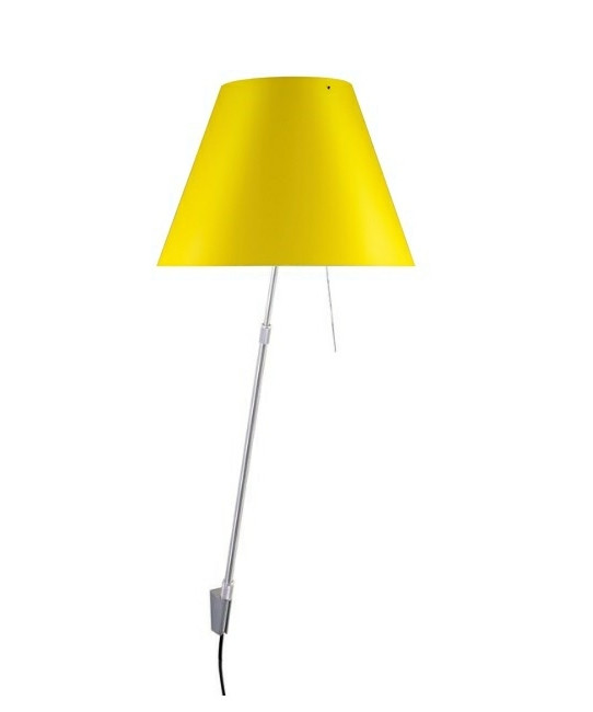 Luceplan Costanza Væglampe m/Dimmer Alu/ Smart Yellow