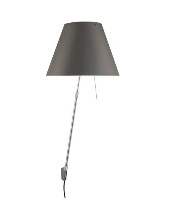 Luceplan Costanza Væglampe m/Dimmer Alu/Concrete Grey