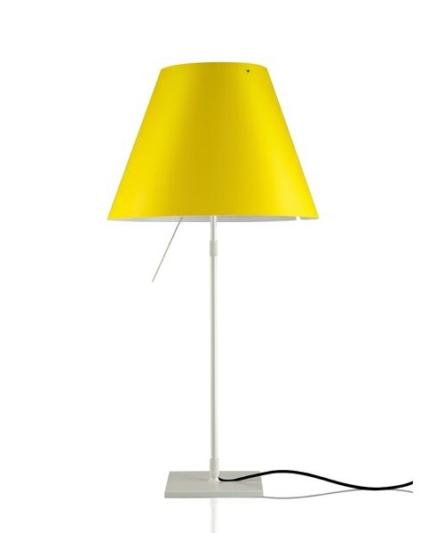 Luceplan - Costanza Bordlampe m/Dimmer Alu/ Smart Yellow