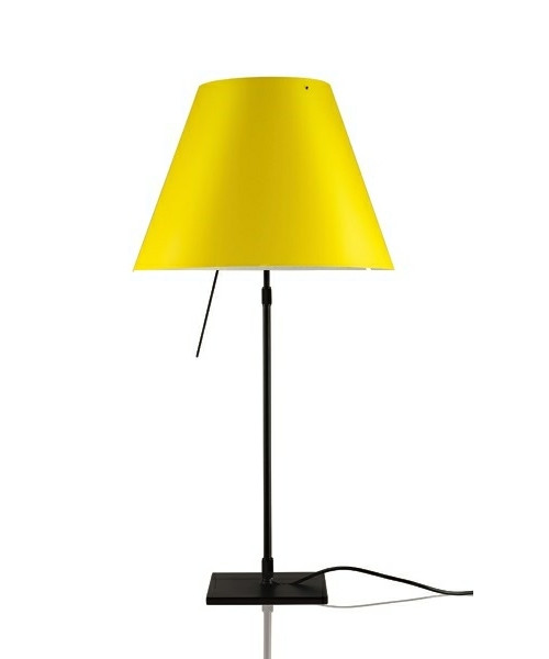 Luceplan - Costanza Bordlampe m/Dimmer Sort/Smart Yellow