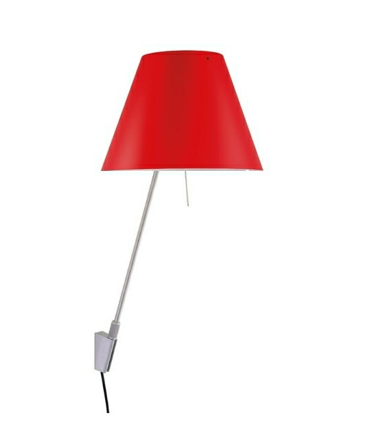 Luceplan – Costanzina Vägglampa Alu/Primary Red