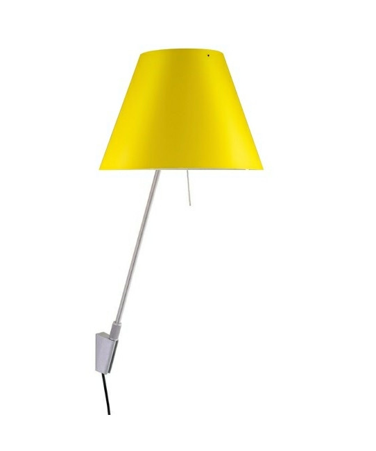 Luceplan Costanzina Væglampe Alu/Smart Yellow