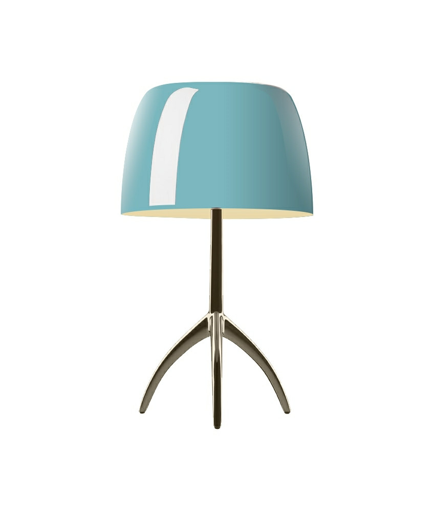 Lumiere Grande Bordlampe Champagne/Turkis - Foscarini Billede af Lumiere Grande Bordlampe Champagne/Turkis - Foscarini