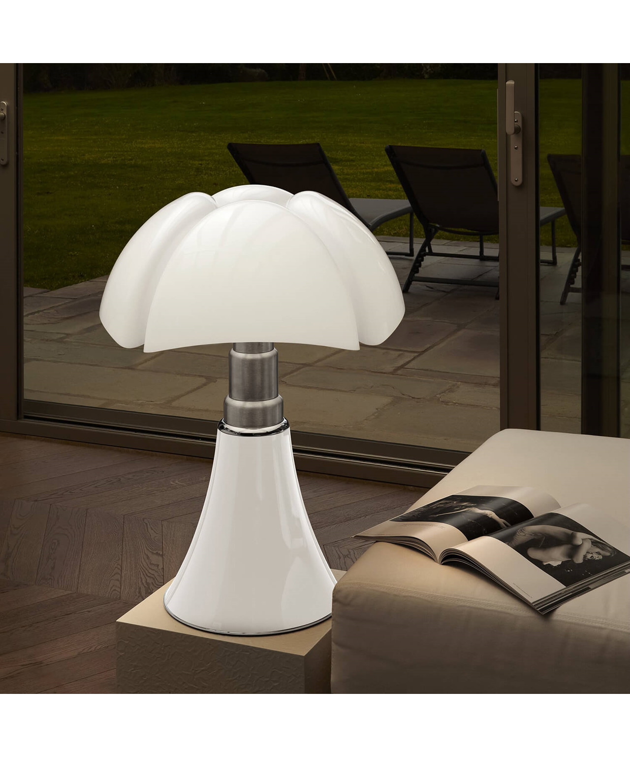 Pipistrello Bordlampe Medium Hvid Martinelli Luce