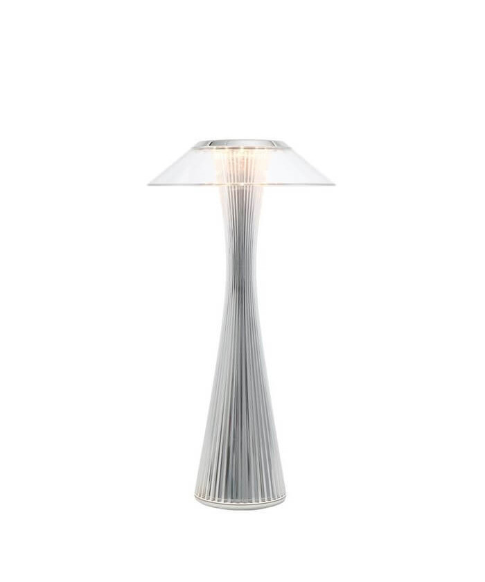 Zdjęcia - Żyrandol / lampa Kartell  Space Outdoor Lampa Stołowa w Kolorze Chromu Plastik 