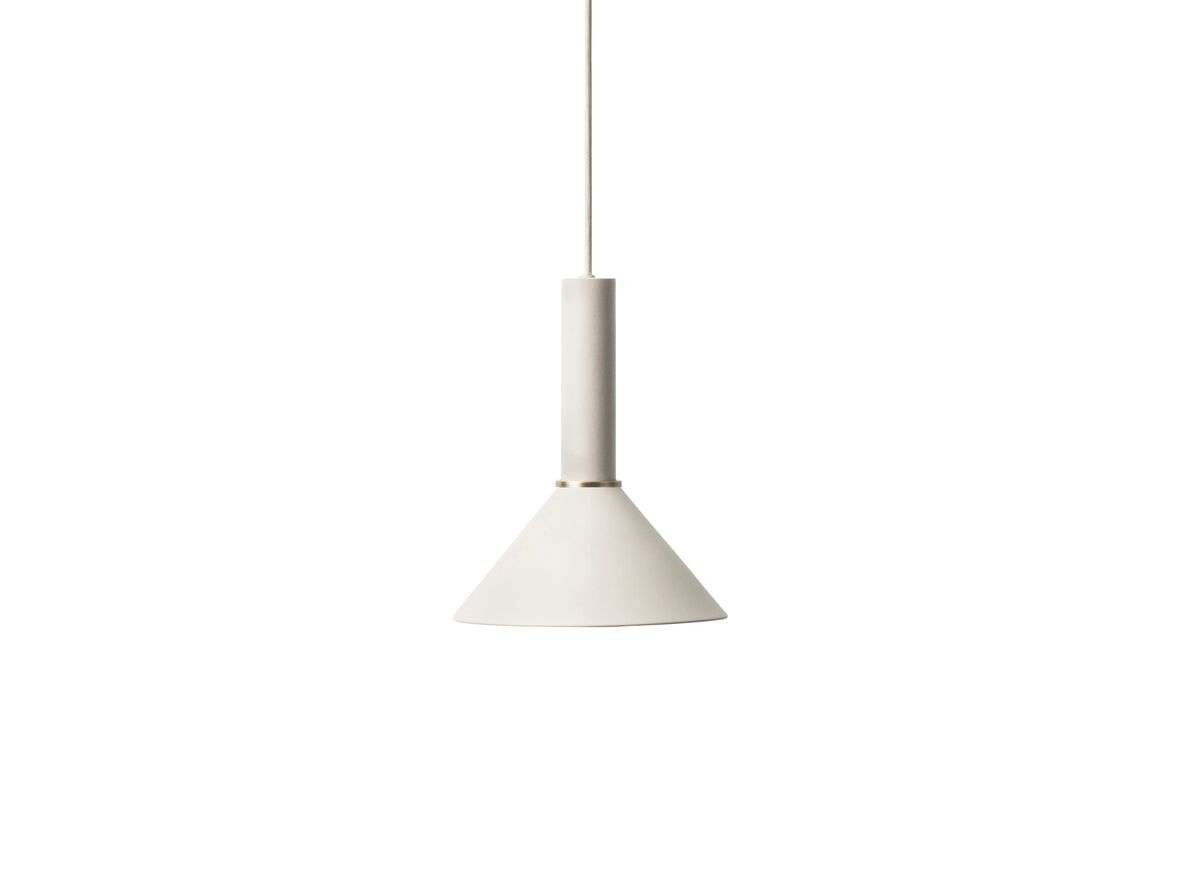 ferm LIVING – Collect Taklampa Cone High Light Grey ferm LIVING