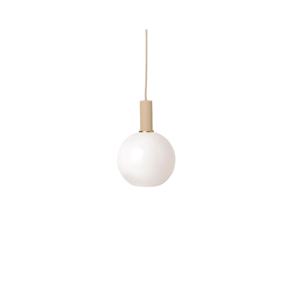 ferm LIVING - Collect Taklampa Opal Sphere Low Cashmere