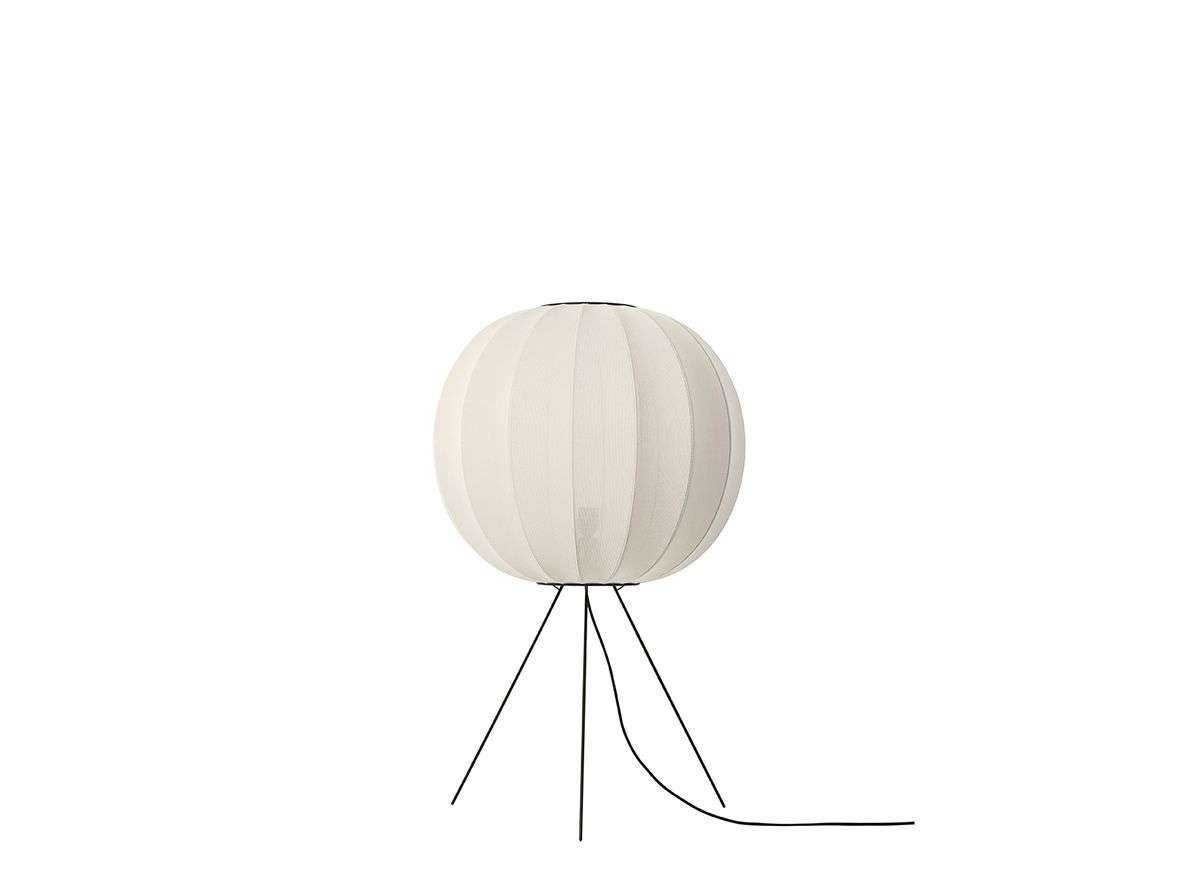 Made By Hand – Knit-Wit 60 Round Gulvlampe Medium Pearl White