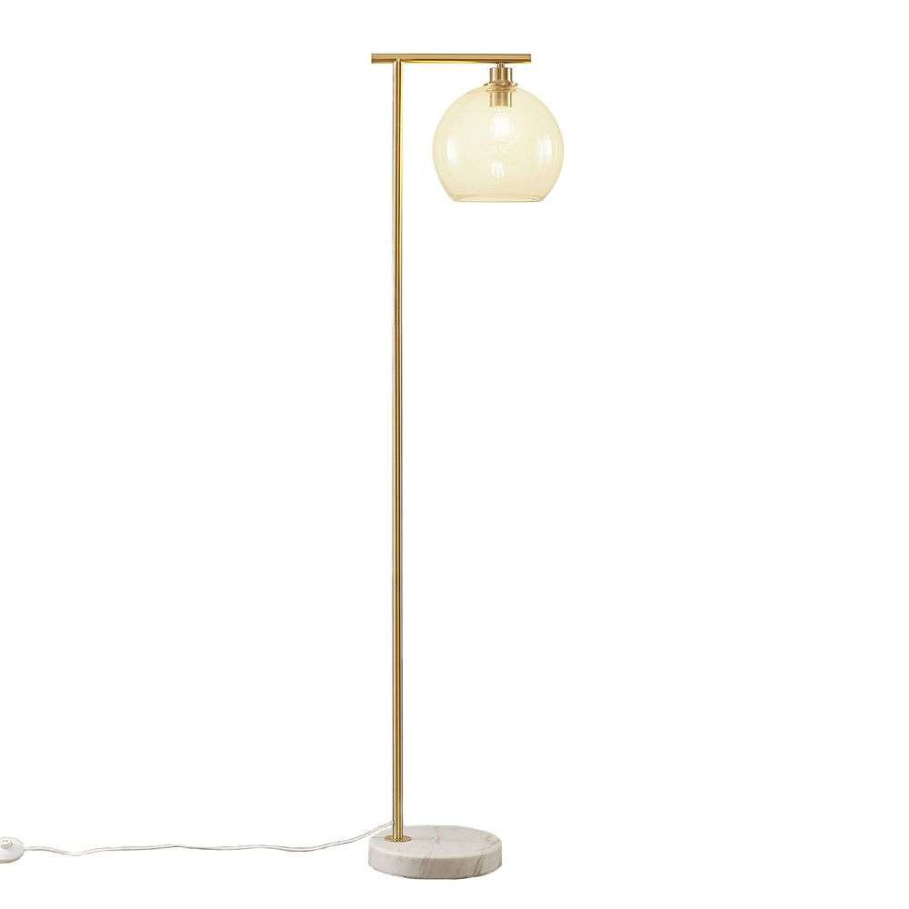 Lindby Kimya Gulvlampe Messing/Marmor