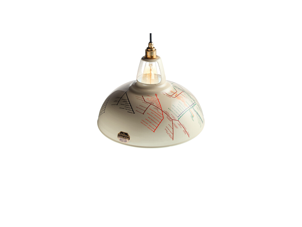 Coolicon – Large 1933 Design Taklampa Underground Map Creme