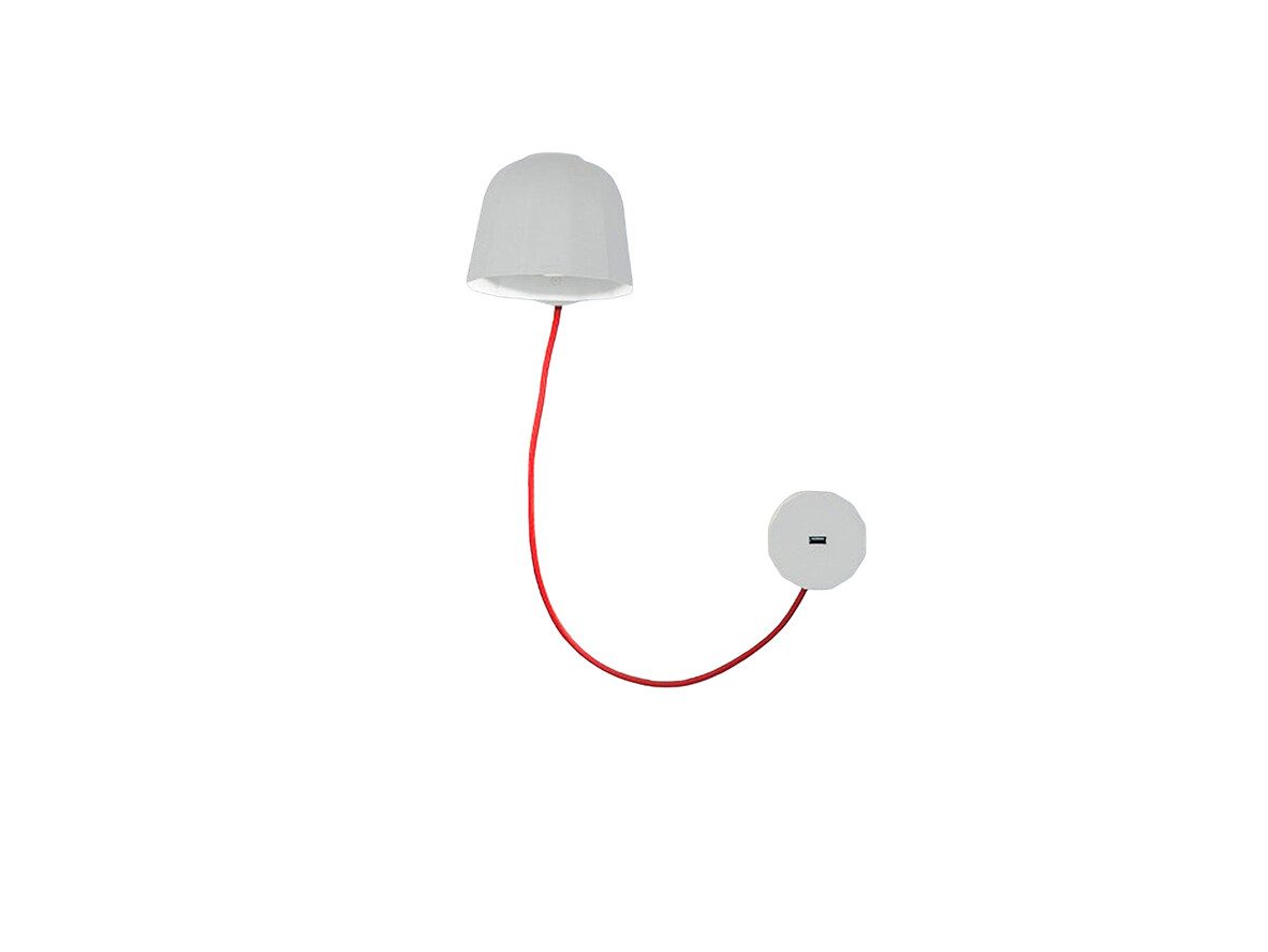 Prandina – Novia W1 Vägglampa USB Matt White