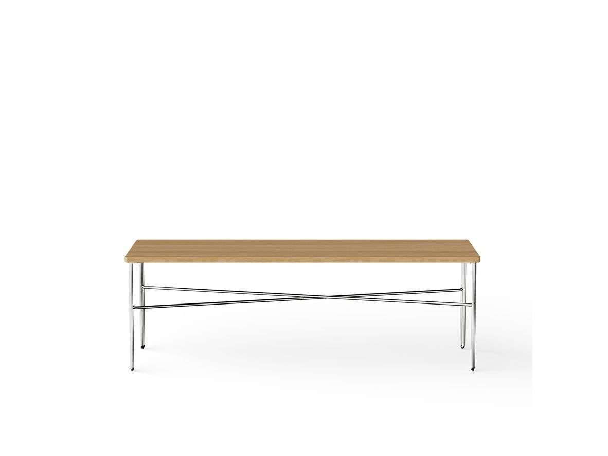 Nine – Inline Low Table H40xW120xD40 Polished Stainless Steel/Natural