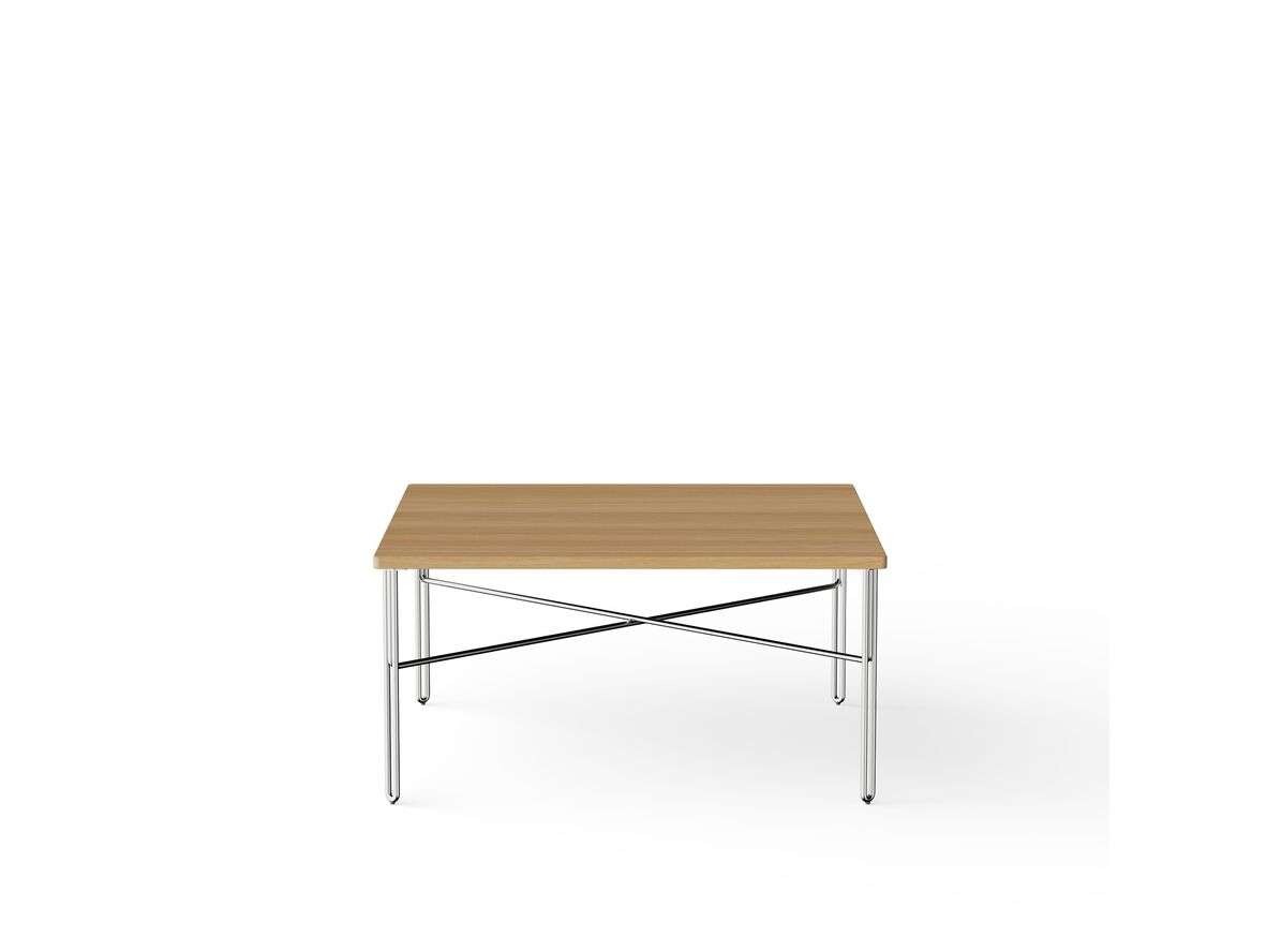 Nine – Inline Low Table H40xW80xD80 Polished Stainless Steel/Natural