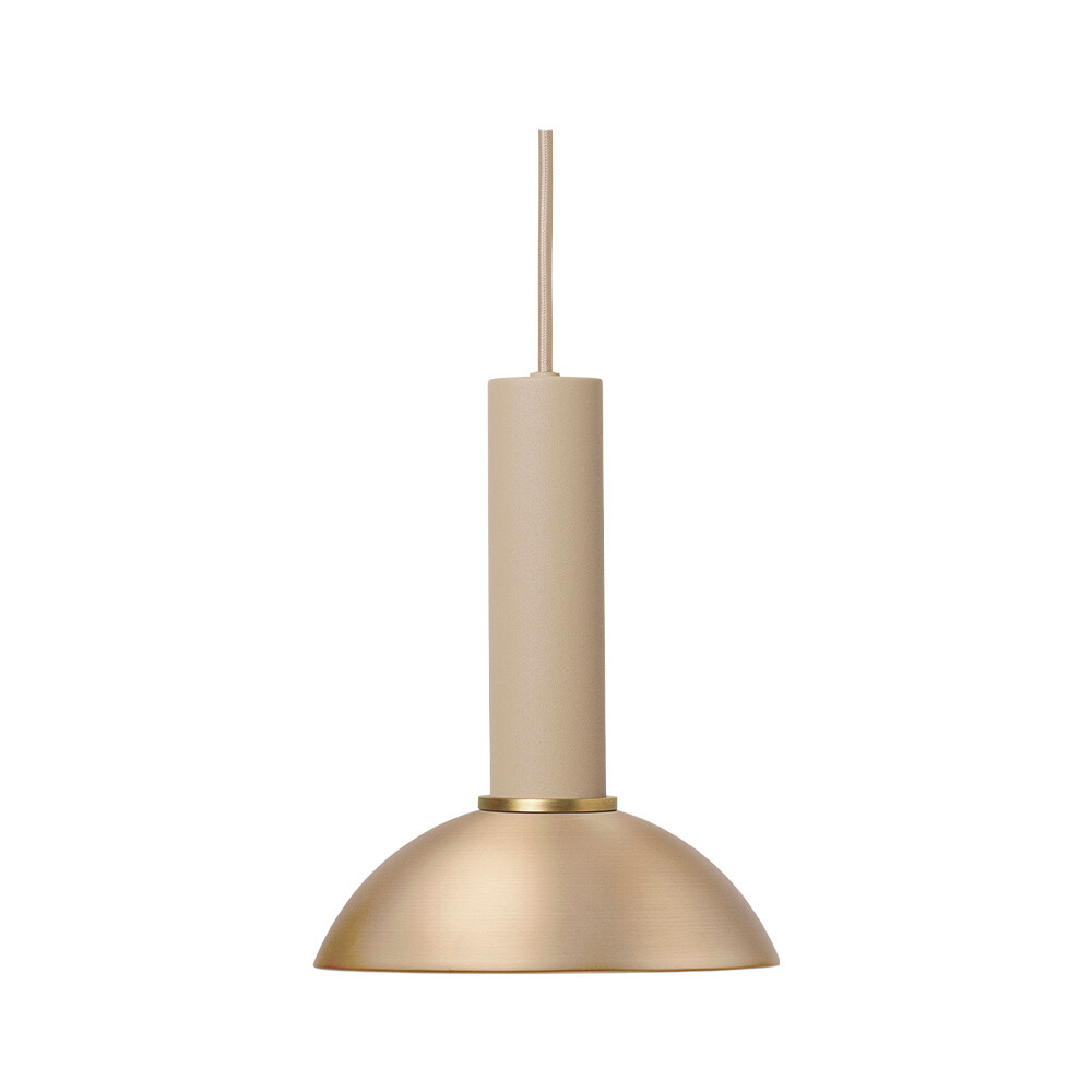 Ferm Living - Collect Pendelleuchte Hoop High Cashmere/Brass