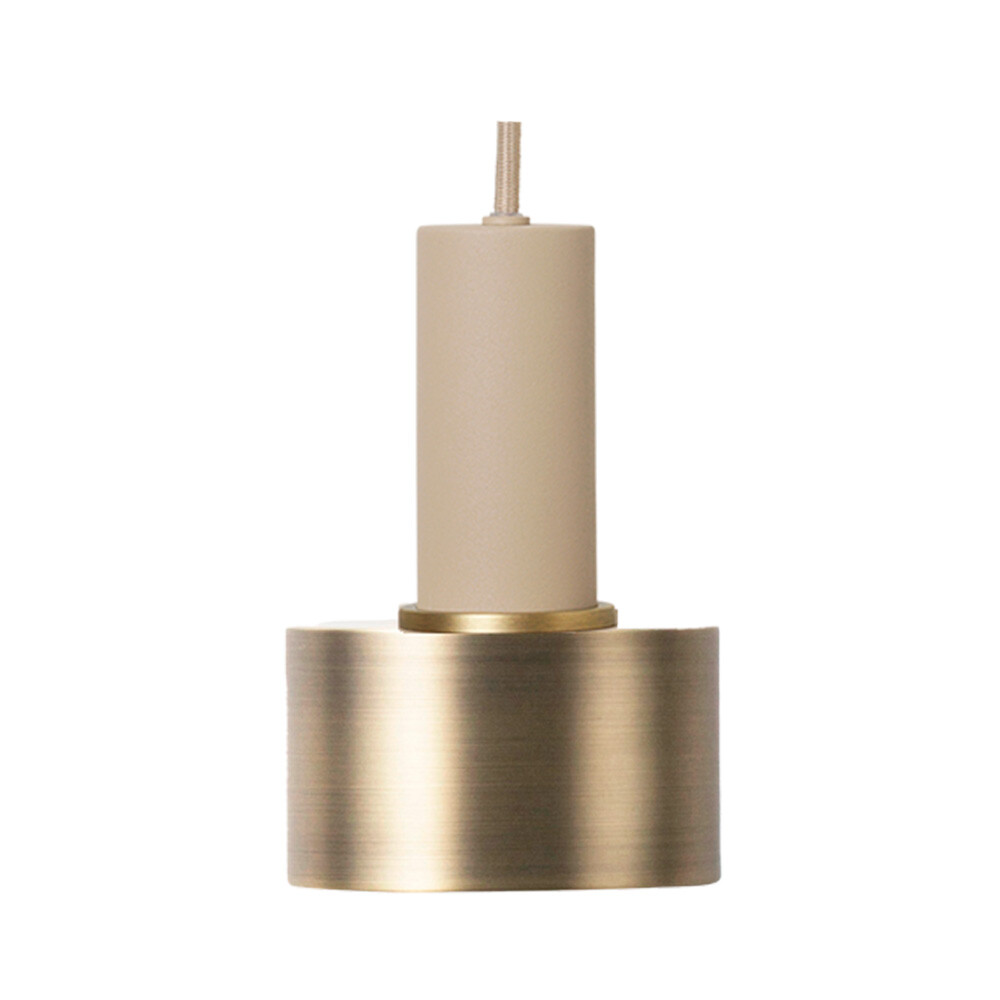 Ferm Living - Collect Pendelleuchte Disc Low Brass/Cashmere