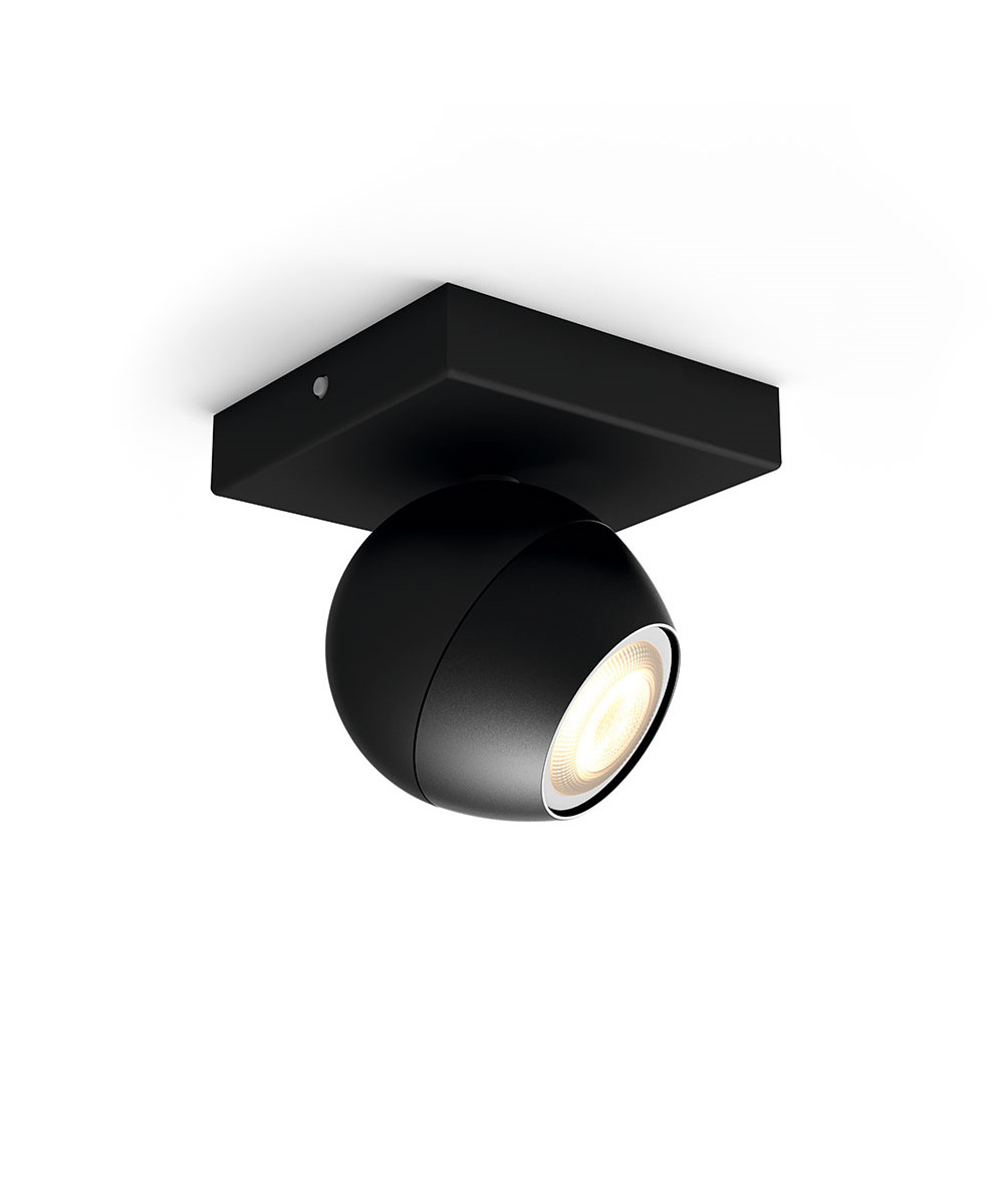 Image of Buckram Deckenleuchte Single Spot Schwarz - Philips Hue bei Lampenmeister.ch