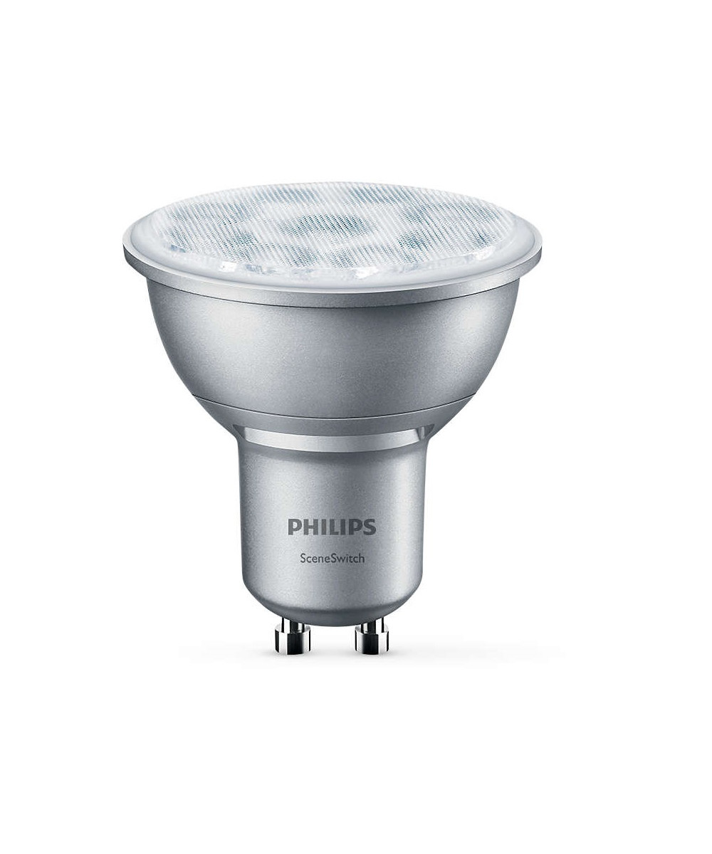 Philips – Päronlampa LED 5W (50W/385lm) 2-Light Settings GU10