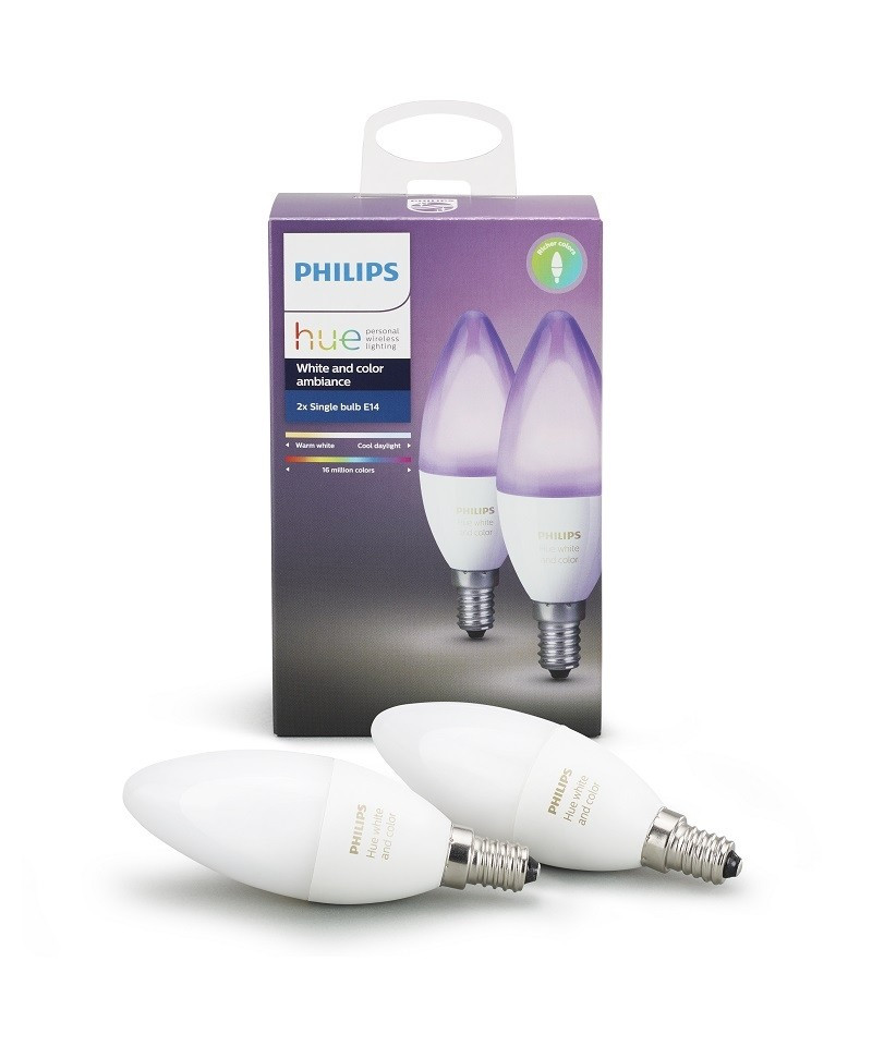 Philips – Hue White/Color Amb. 2 pak E14 Hue