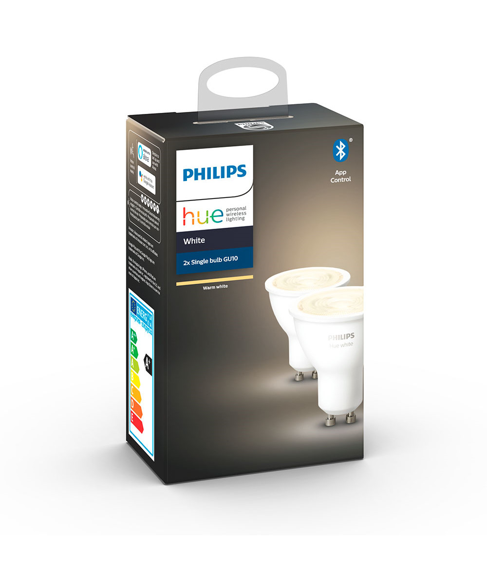 Philips – Hue White 6W Bluetooth GU10 Päronlampa 2 pcs. Hue