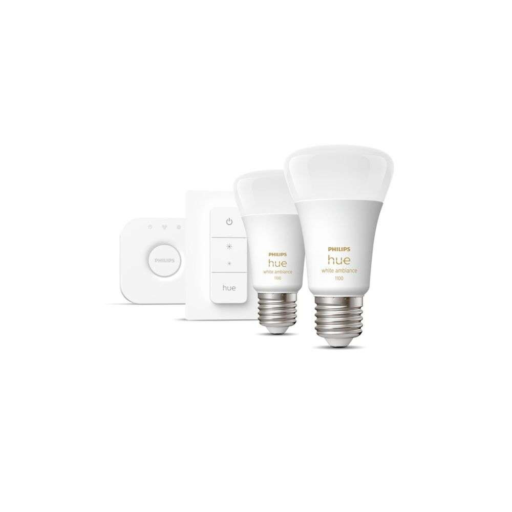 Philips Hue – White Amb. 8W Bluetooth Starter Kit 2 E27