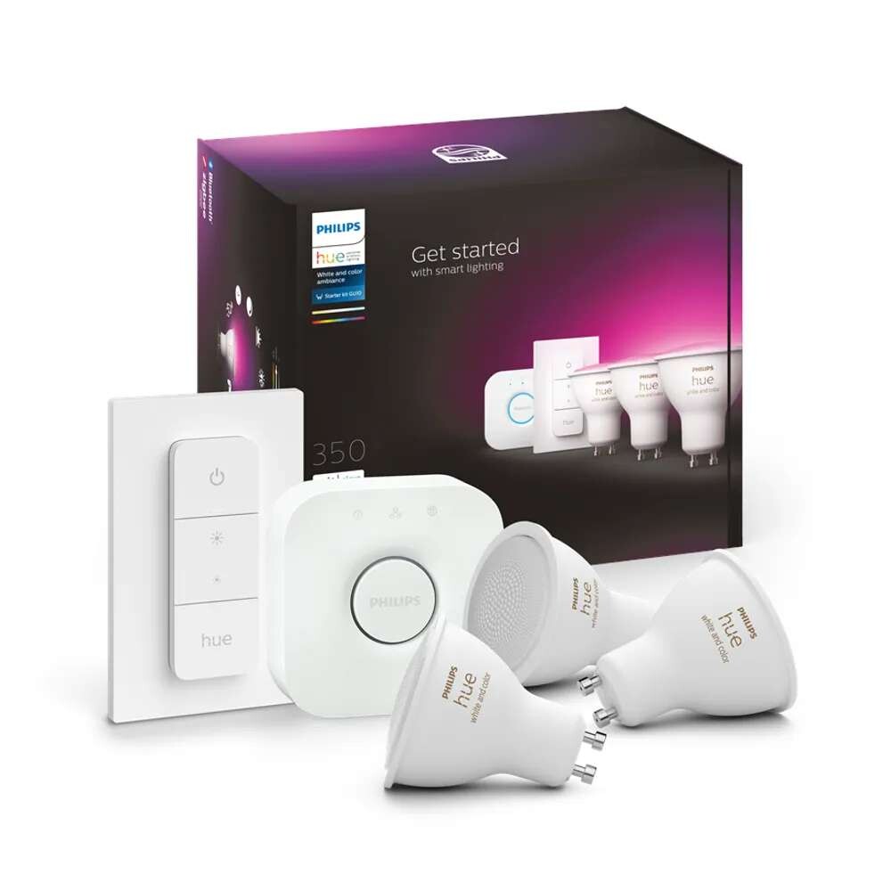 Philips Hue White & Color Ambiance Starter Kit 3 Bluetooth GU10 - Phili