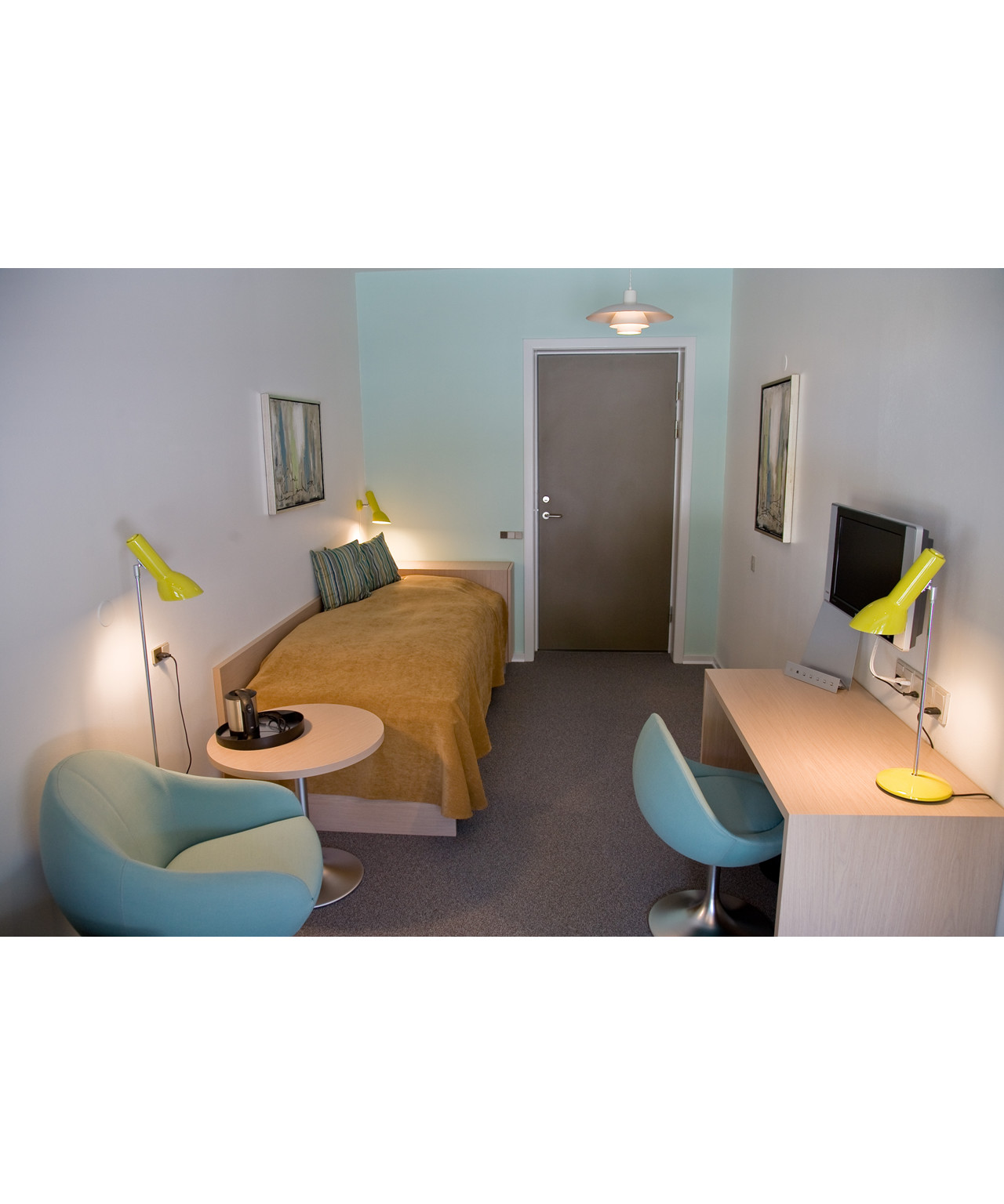 Oblique Bordlampe Mat Hvid