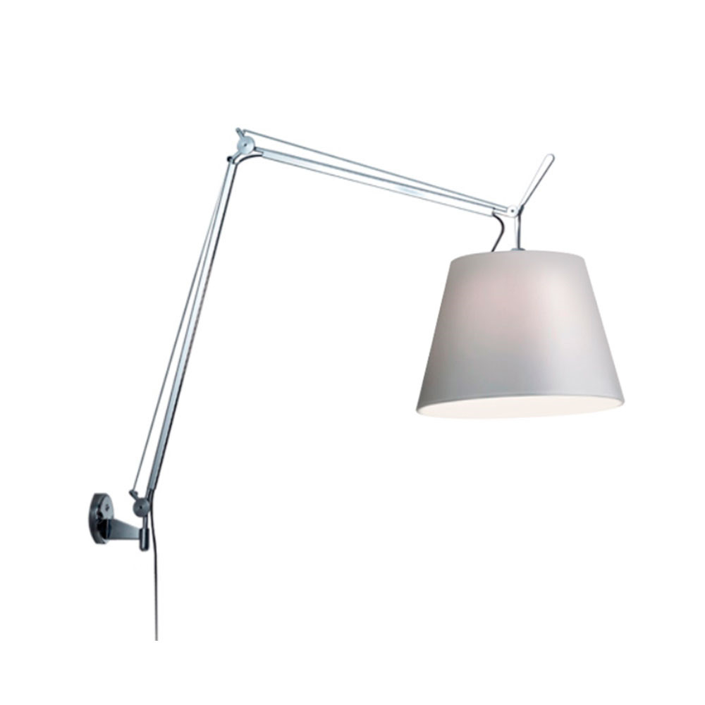 Artemide Tolomeo Mega Væglampe Alu/Grå (Ø 420mm Med afbryder)