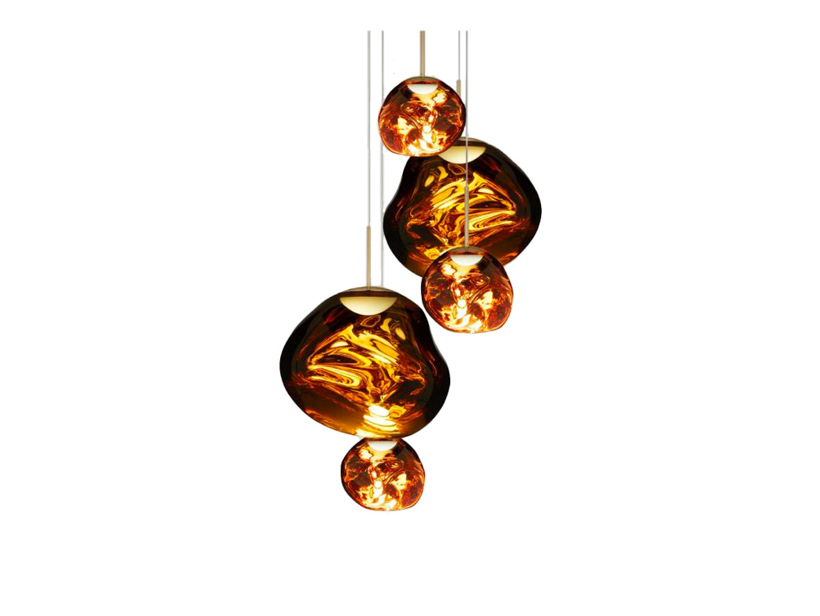 Tom Dixon – Melt Round LED Taklampa Large Gold Tom Dixon