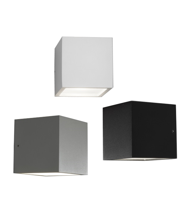 Light-Point – Cube Mini LED Væglampe/Udendørslampe (Sort Up & Downlight)