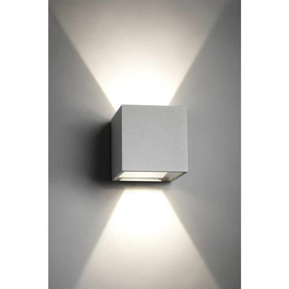 Cube Led Udendørs Væglampe Up/Down Sølv Light-Point