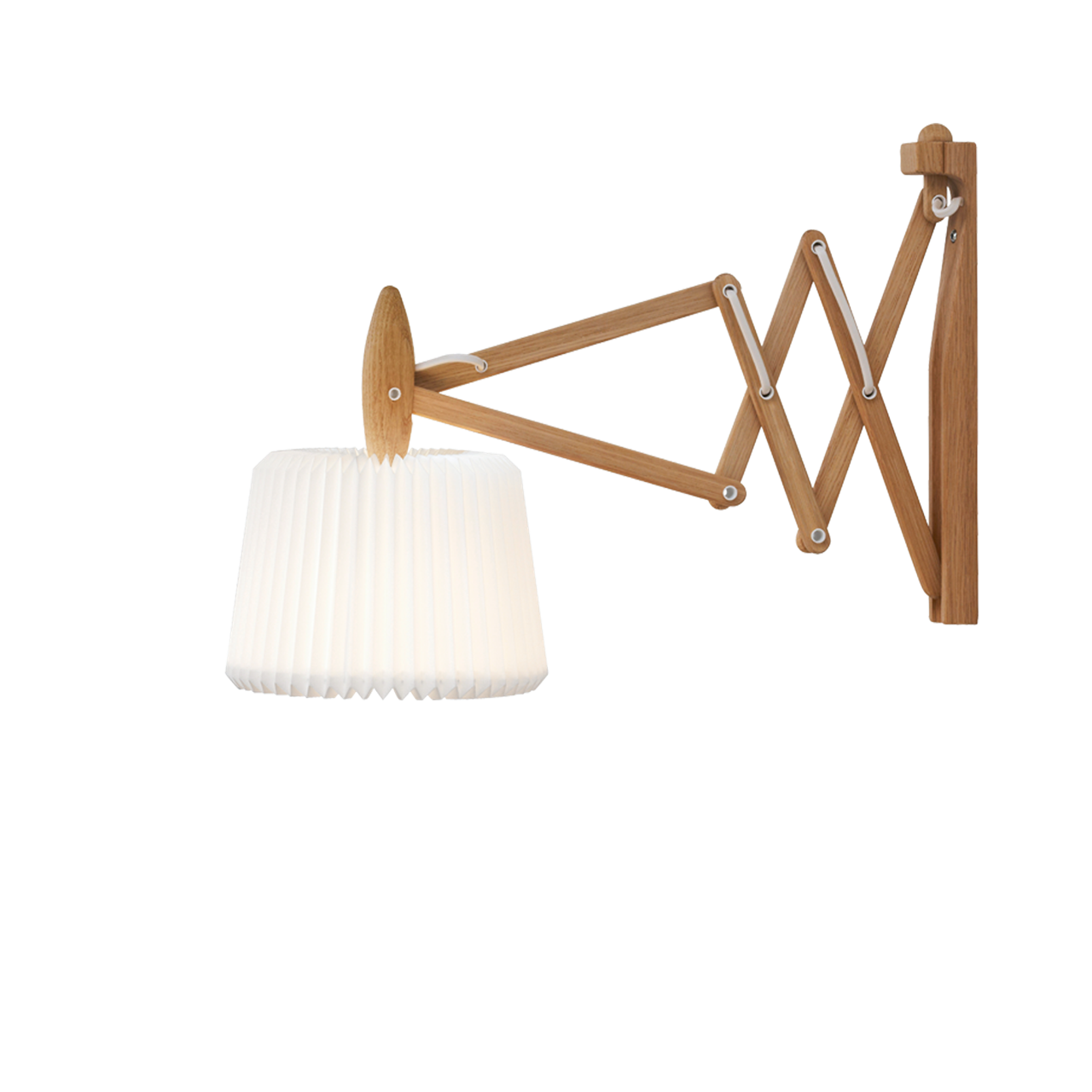 Le Klint Sax 223-120XS Væglampe (Røget Eg Silk White)
