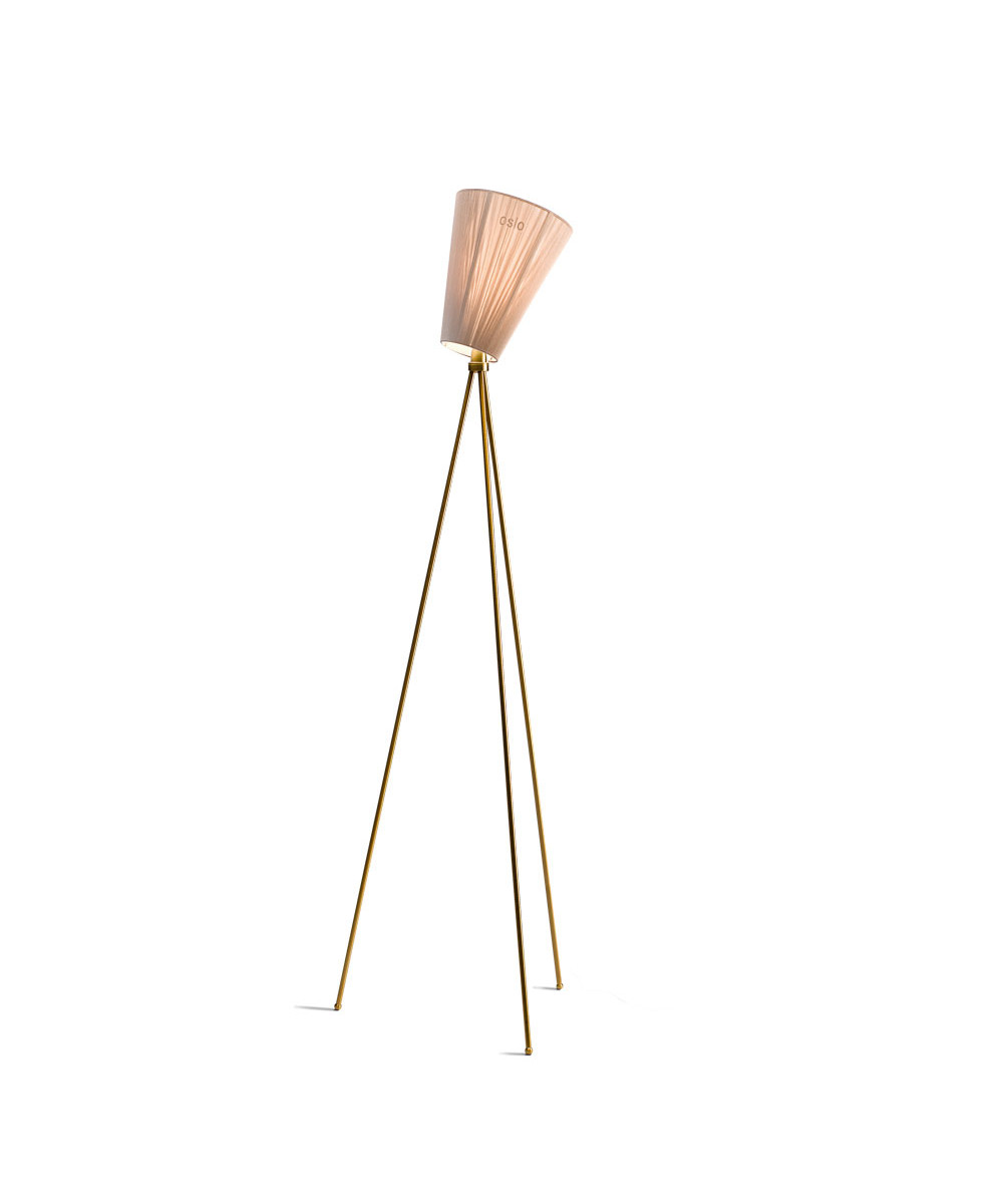 Northern – Oslo Wood Golvlampa Guld/Beige Northern