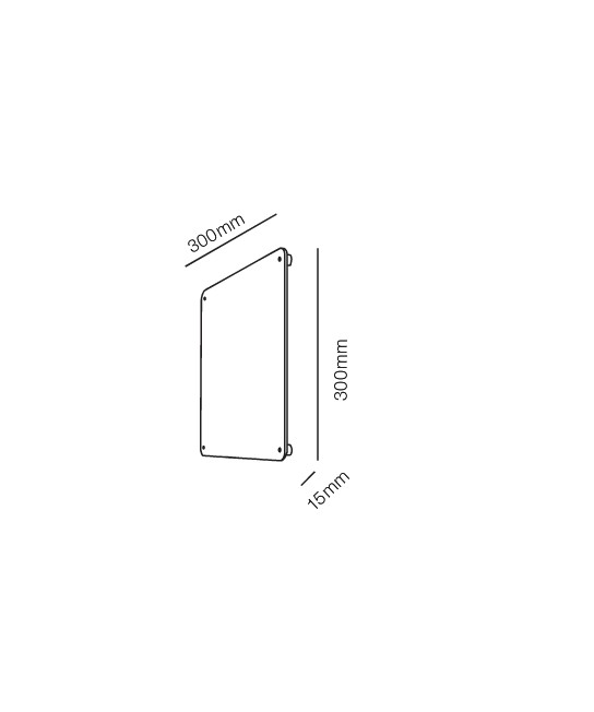 Light-Point – Rørhat Navneplade XL 30X30cm Sort