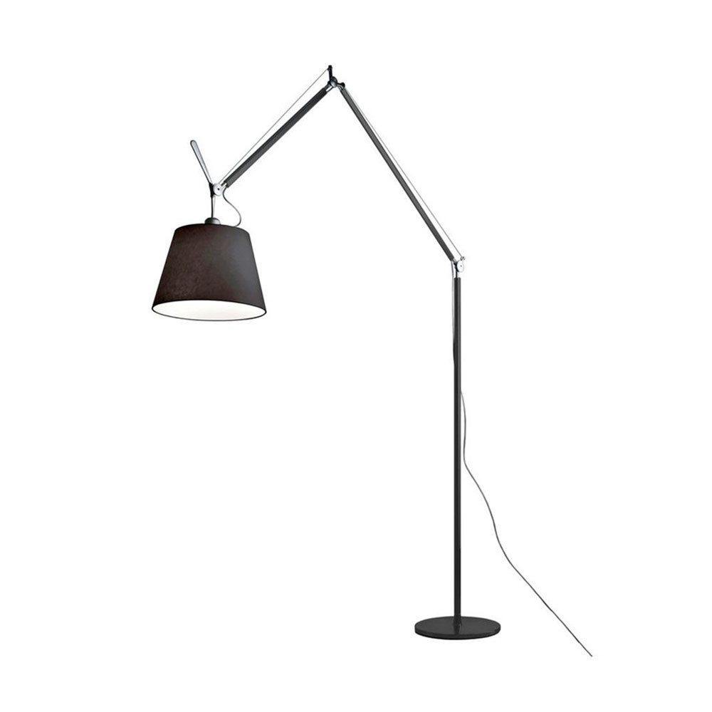 Tolomeo Mega Gulvlampe m/Dimmer Ø320 Svart Sateng/Alu - Artemide